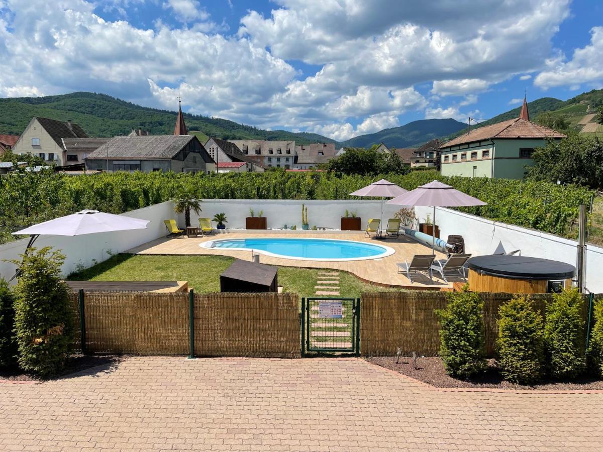 Alsacebnb - Gite 12 Personnes Dans Le Vignoble - Piscine Privee & Spa アンマーシュヴィア エクステリア 写真